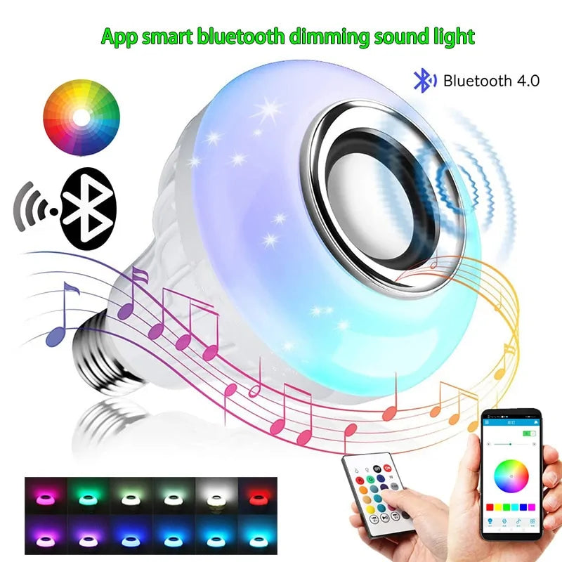 RGB Bluetooth Speaker Smart Bulb